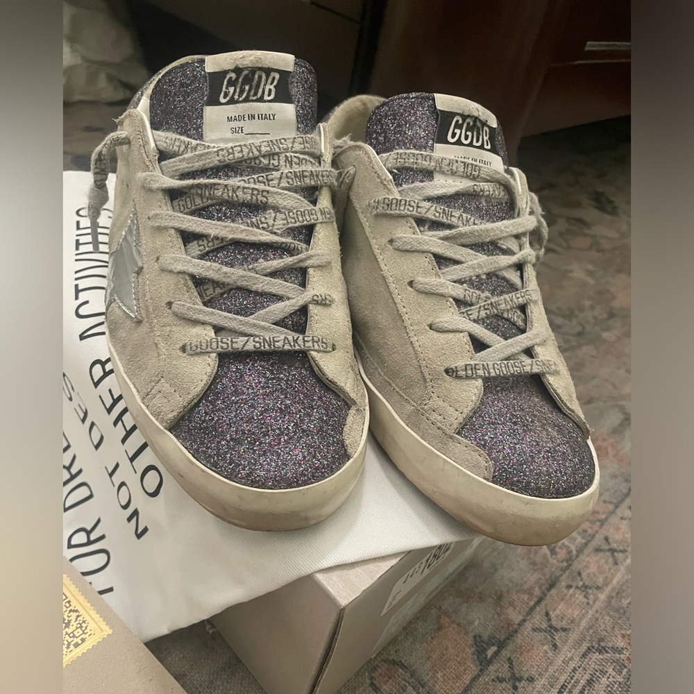 Golden Goose limited edition Neiman Marcus glitter superstar sneaker